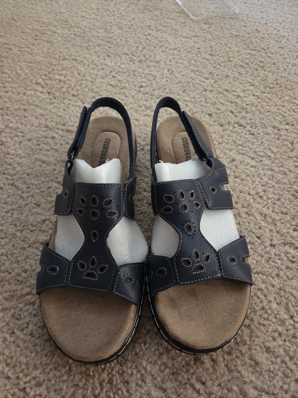 Cushionair Sandals Navy Blue 8.5 Women